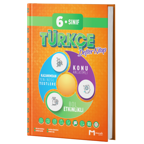 Mozaik Yayınları 6. Sınıf Türkçe Defter Kitap
