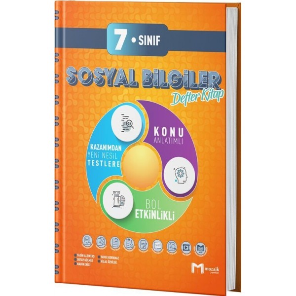 Mozaik Yayınları 7. Sınıf Sosyal Bilgiler Defter Kitap