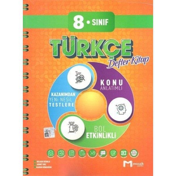 Mozaik Yayınları  8. Sınıf Türkçe İntro Defter Kitap