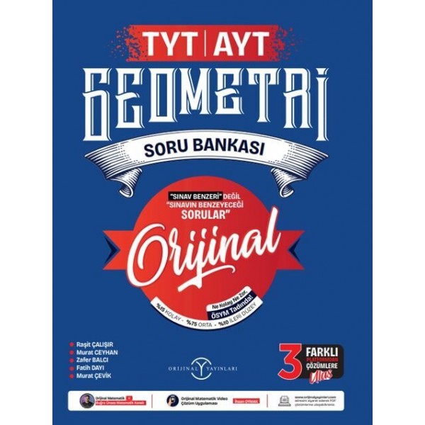 Oriijinal Yayınları TYT AYT Geometri Soru Bankası